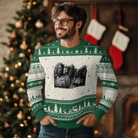 Cryptid Mount Rushmore Ugly Christmas Sweater Bigfoot Mothman Jersey Devil Chupacabra