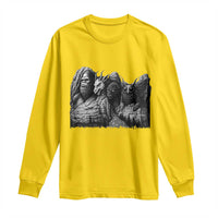 Cryptid Mount Rushmore Long Sleeve Shirt Bigfoot Mothman Jersey Devil Chupacabra