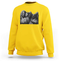 Cryptid Mount Rushmore Sweatshirt Bigfoot Mothman Jersey Devil Chupacabra