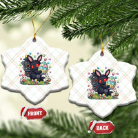 Funny Mothman Easter Bunny Ears Ceramic Ornament Cryptid Lover Gift