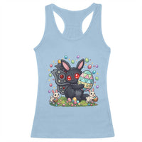 Funny Mothman Easter Bunny Ears Racerback Tank Top Cryptid Lover Gift