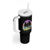Retro Sunset Mothman Easter Egg Hunt Tumbler With Handle Cryptid Lover Gift