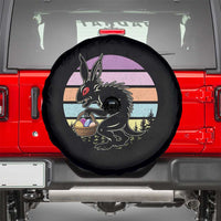Retro Sunset Chupacabra Easter Egg Hunt Spare Tire Cover Cryptid Lover Gift