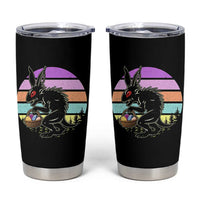 Retro Sunset Chupacabra Easter Egg Hunt Tumbler Cup Cryptid Lover Gift