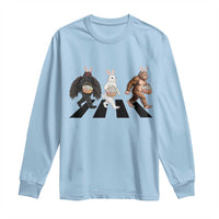 Funny Easter Bunny Bigfoot Mothman Long Sleeve Shirt Cryptid Lover Gift