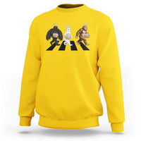 Funny Easter Bunny Bigfoot Mothman Sweatshirt Cryptid Lover Gift