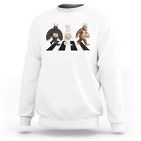 Funny Easter Bunny Bigfoot Mothman Sweatshirt Cryptid Lover Gift