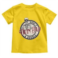 Funny Skeleton Twin Dad Make It A Double Toddler T Shirt Expecting Fathers Day Gift