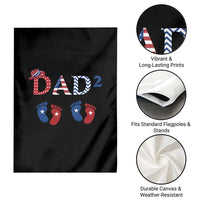 Patriotic Twin Dad American Flag Garden Flag Father Of Twins USA Gift
