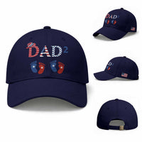 Patriotic Twin Dad American Flag Baseball Cap Father Of Twins USA Gift