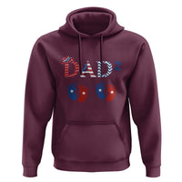 Patriotic Twin Dad American Flag Hoodie Father Of Twins USA Gift
