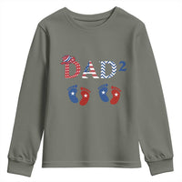 Patriotic Twin Dad American Flag Youth Sweatshirt Father Of Twins USA Gift