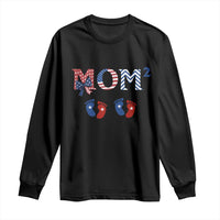 Patriotic Twin Mom Announcement American Flag Gift Long Sleeve Shirt