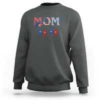 Patriotic Twin Mom Announcement American Flag Gift Sweatshirt
