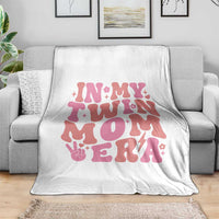 In My Twin Mom Era Throw Blanket Funny Mama Twin Pregnancy Announcement