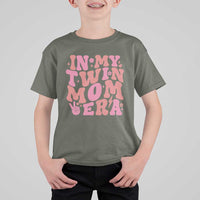In My Twin Mom Era T Shirt For Kid Funny Mama Twin Pregnancy Announcement
