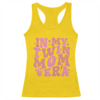 In My Twin Mom Era Racerback Tank Top Funny Mama Twin Pregnancy Announcement