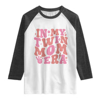 In My Twin Mom Era Raglan Shirt Funny Mama Twin Pregnancy Announcement