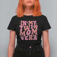 In My Twin Mom Era T Shirt For Women Funny Mama Twin Pregnancy Announcement