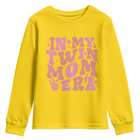 In My Twin Mom Era Youth Sweatshirt Funny Mama Twin Pregnancy Announcement