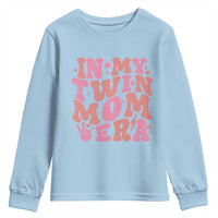 In My Twin Mom Era Youth Sweatshirt Funny Mama Twin Pregnancy Announcement