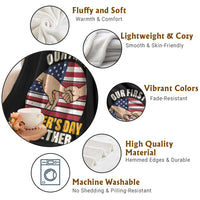 Our First Fathers Day Together Throw Blanket Patriotic New Dad Gift