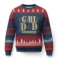 Girl Dad Her Protector Forever Ugly Christmas Sweater New Dad Fathers Day Gift