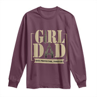 Girl Dad Her Protector Forever Long Sleeve Shirt New Dad Fathers Day Gift