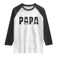 Camping Papa Raglan Shirt Camper Dad Fathers Day Gift