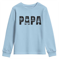 Camping Papa Youth Sweatshirt Camper Dad Fathers Day Gift