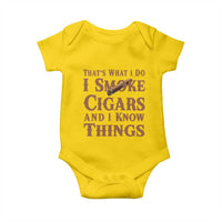Cigar Lovers Baby Onesie Thats What I Do I Smoke Cigars And I Know Things - Wonder Print Shop