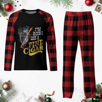 Cigar Lovers Plaid Pajama Set I Am Aging Like A Fine Cigar
