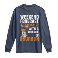 Weekend Forecast Cigars And Bourbon Long Sleeve Shirt Gift For Women - Wonder Print Shop