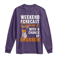 Weekend Forecast Cigars And Bourbon Long Sleeve Shirt Gift For Women - Wonder Print Shop