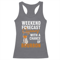 Weekend Forecast Cigars And Bourbon Racerback Tank Top Gift For Women - Wonder Print Shop