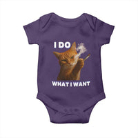 Funny Smoking Cat Baby Onesie I Do What I Want Sarcastic Cats Meme - Wonder Print Shop