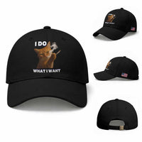 Funny Smoking Cat Baseball Cap I Do What I Want Sarcastic Cats Meme