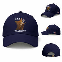 Funny Smoking Cat Baseball Cap I Do What I Want Sarcastic Cats Meme