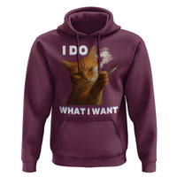Funny Smoking Cat Hoodie I Do What I Want Sarcastic Cats Meme - Wonder Print Shop