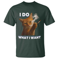 Funny Smoking Cat T Shirt I Do What I Want Sarcastic Cats Meme - Wonder Print Shop