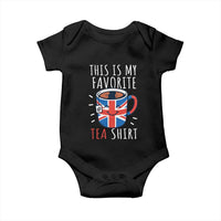 Funny Tea Lover Baby Onesie This Is My Favorite Tea Shirt Party UK Flag - Wonder Print Shop