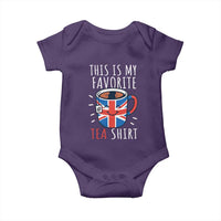 Funny Tea Lover Baby Onesie This Is My Favorite Tea Shirt Party UK Flag - Wonder Print Shop