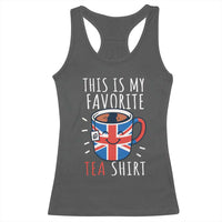 Funny Tea Lover Racerback Tank Top This Is My Favorite Tea Shirt Party UK Flag - Wonder Print Shop