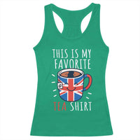 Funny Tea Lover Racerback Tank Top This Is My Favorite Tea Shirt Party UK Flag - Wonder Print Shop