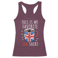 Funny Tea Lover Racerback Tank Top This Is My Favorite Tea Shirt Party UK Flag - Wonder Print Shop