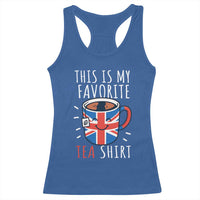 Funny Tea Lover Racerback Tank Top This Is My Favorite Tea Shirt Party UK Flag - Wonder Print Shop