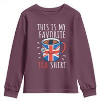 Funny Tea Lover Youth Sweatshirt This Is My Favorite Tea Shirt Party UK Flag - Wonder Print Shop