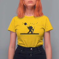 Bigfoot Hunting With Rifle T Shirt For Women Funny Outdoor Hunter Gift - Wonder Print Shop