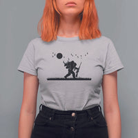 Bigfoot Hunting With Rifle T Shirt For Women Funny Outdoor Hunter Gift - Wonder Print Shop