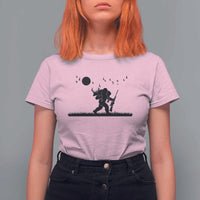 Bigfoot Hunting With Rifle T Shirt For Women Funny Outdoor Hunter Gift - Wonder Print Shop